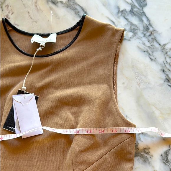 3.1 Phillip Lim Asymmetrical Tromp L’oeil Layered Wool & Leather Biker Dress - Picture 12 of 16